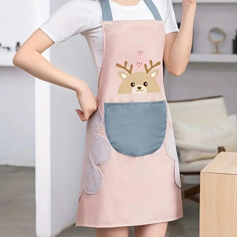 Adorable Animal Apron with Large Pocket (Buy 1 Get Free)